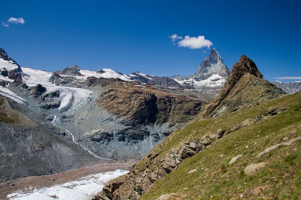 Zermatt a vyhlidka na Matterhorn