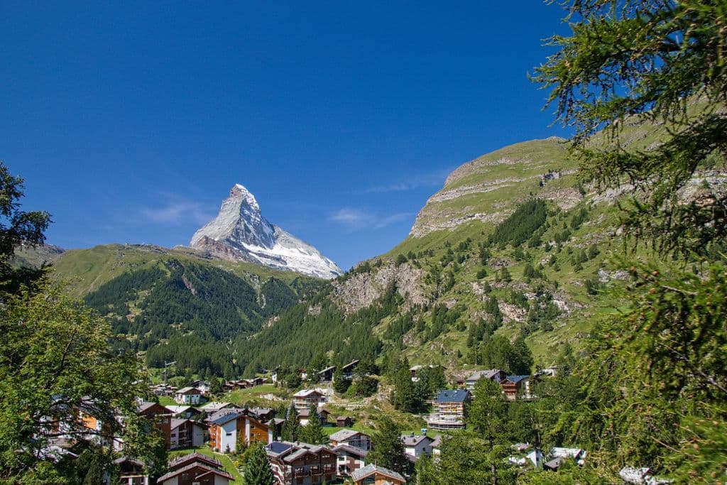 Zermatt a vyhlidka na Matterhorn